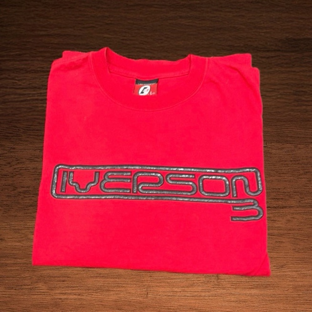 VINTAGE REEBOK ALLEN IVERSON LIMITED EDITION RED T-SHIRT SIZE XL